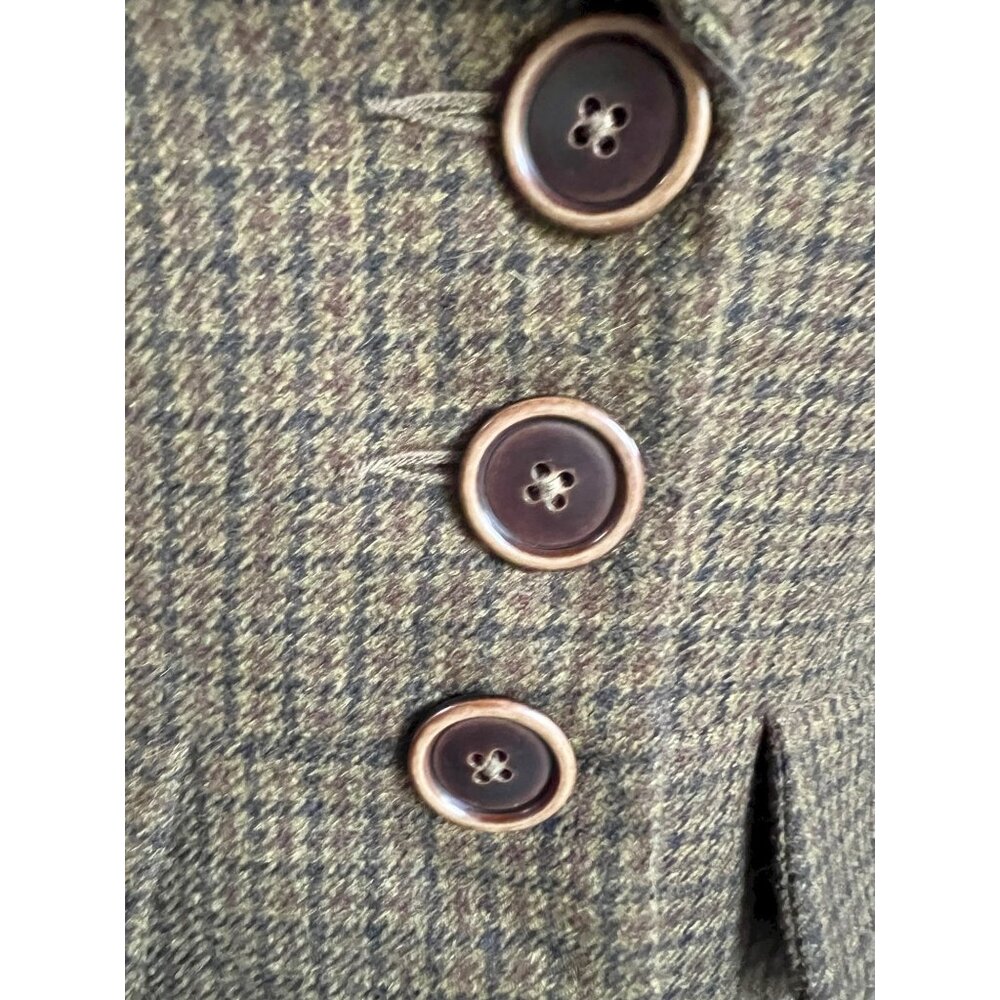 Banana Republic Womens Size 4 Tweed Fitted Suitcoat Jeweled Collar Wool & Alpaca - Picture 7 of 13